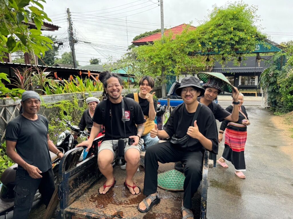 村の乗り物に乗車